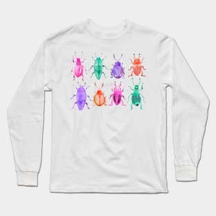 Watercolor Beetles Long Sleeve T-Shirt